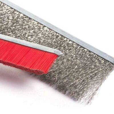 spazzole strip piane lineari filamenti metallici e sintetici
